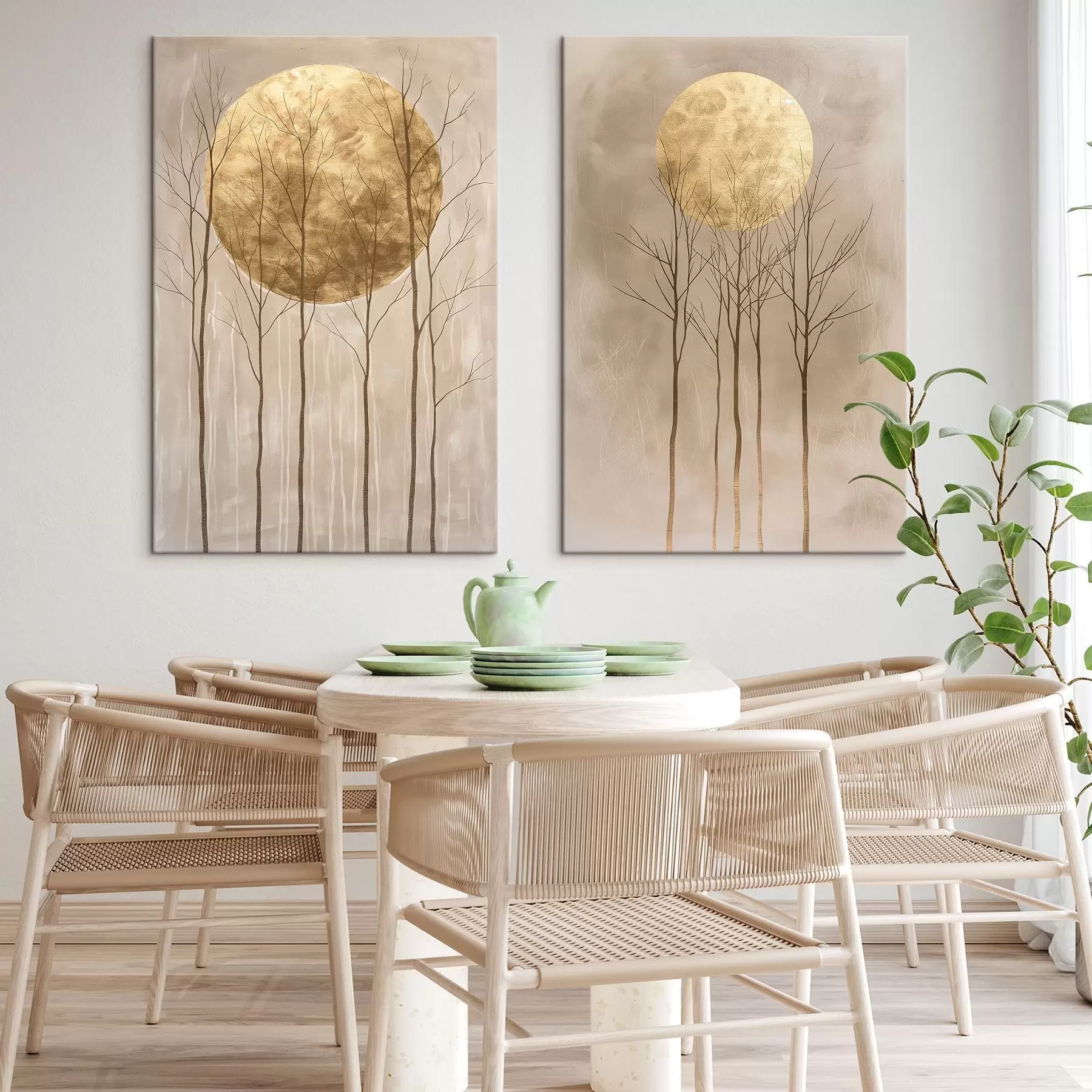 Paveikslėlis Subtilūs medžiai ir ratas m01137