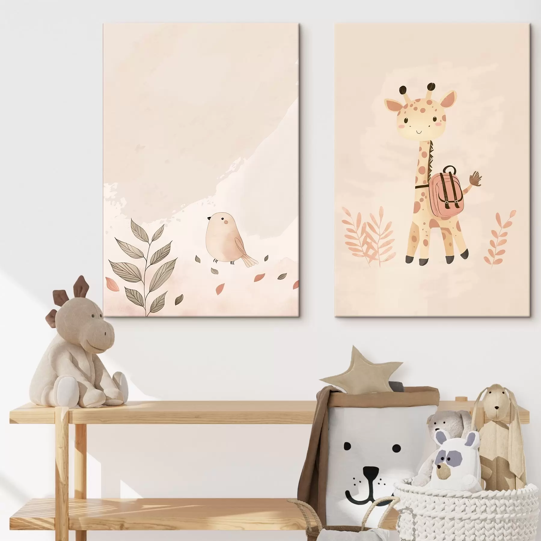 Paveikslėlis Žirafa ir paukštis m01148