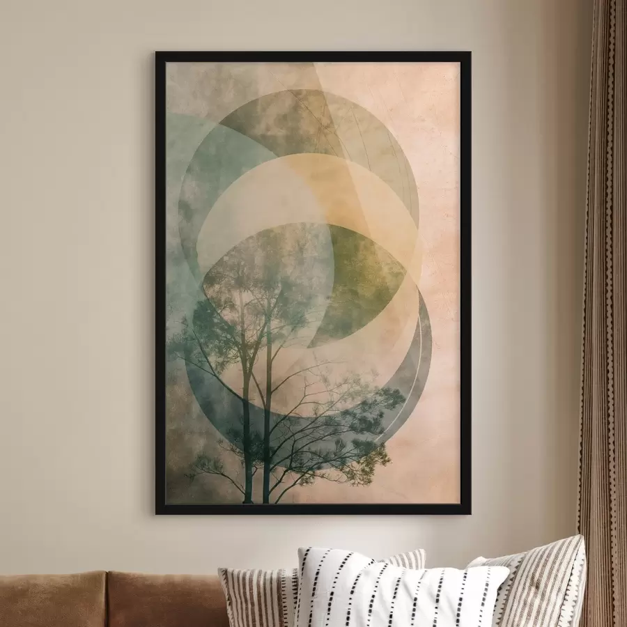 Fototapetai Apskritimai ir lapai f47073