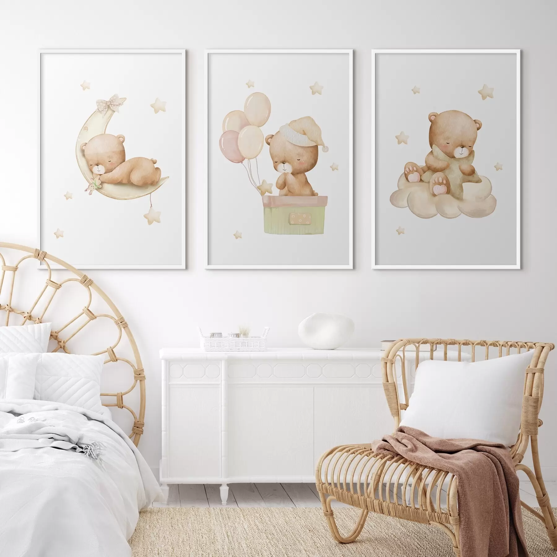 Fototapetai Meškiukai mėgaujasi svajingomis akimirkomis d00296