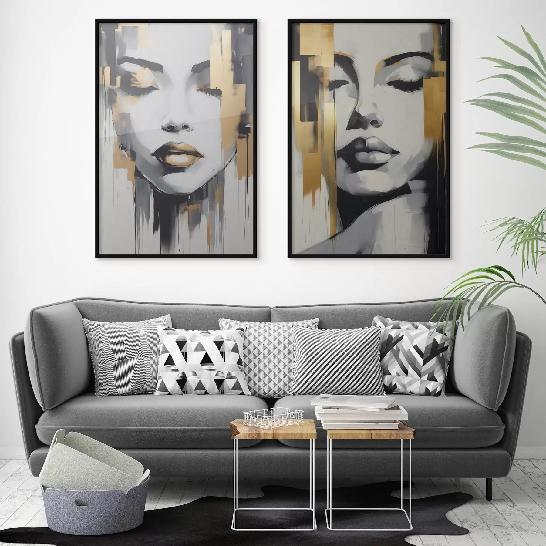 Fototapetai Abstraktūs moterų veidai d00376