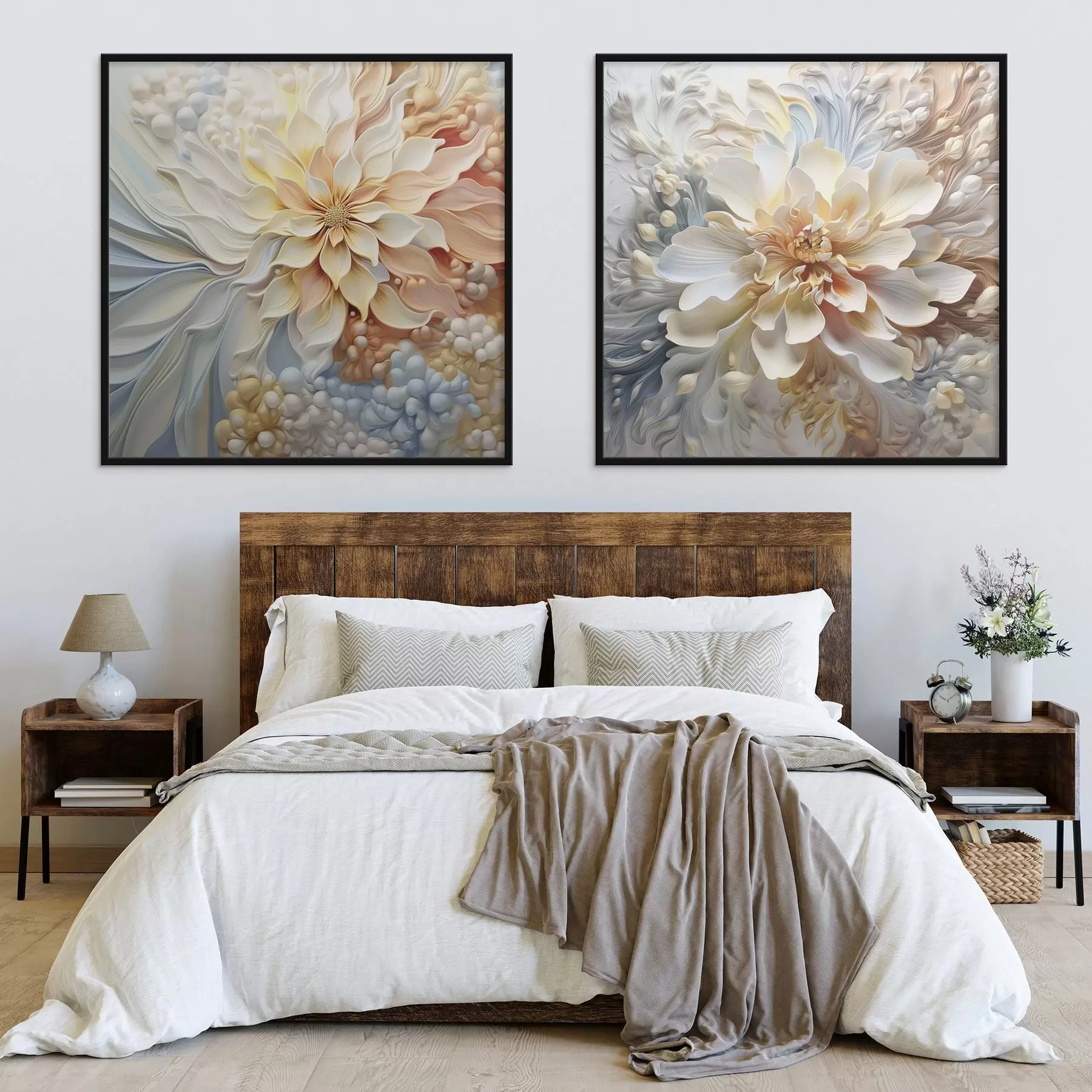 Fototapetai Didelės abstrakčios neįprastos gėlės d00380