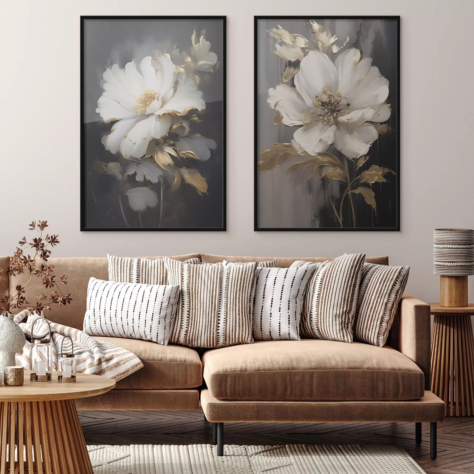 Fototapetai Gražios gėlės tamsiame fone d00428