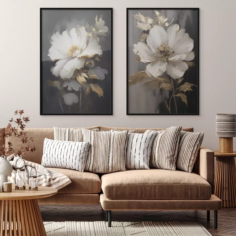 Fototapetai Gražios gėlės tamsiame fone d00428