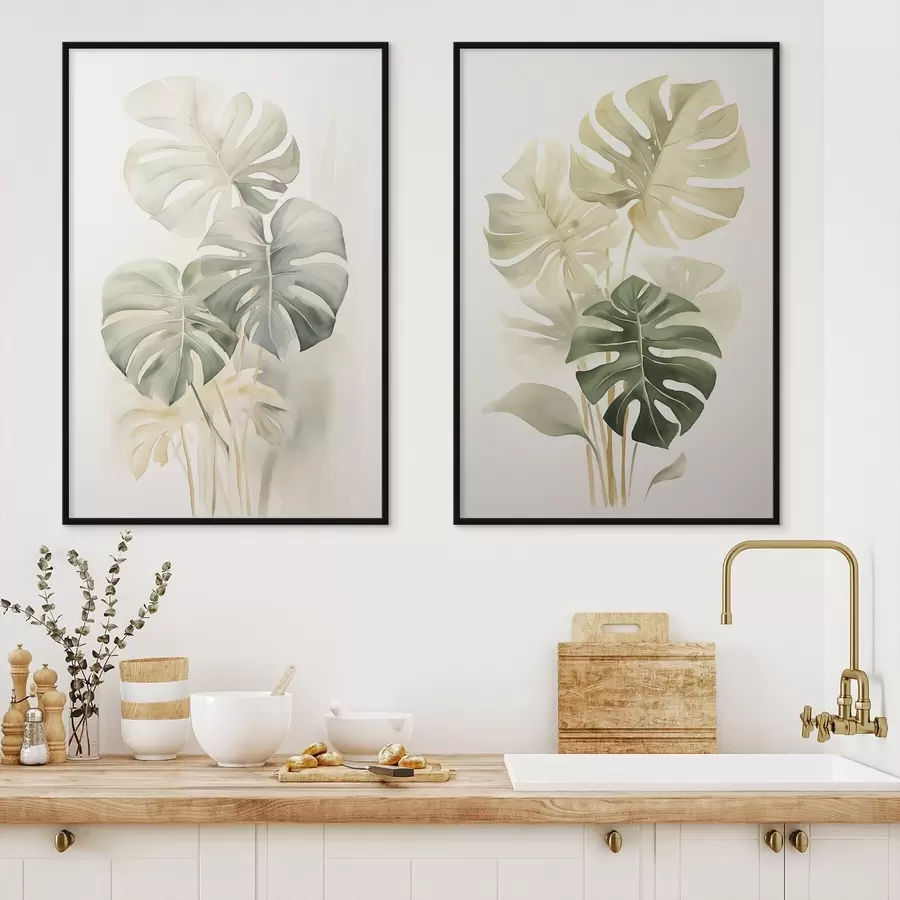 Fototapetai Monsteros lapai, atogrąžų lapai d00429