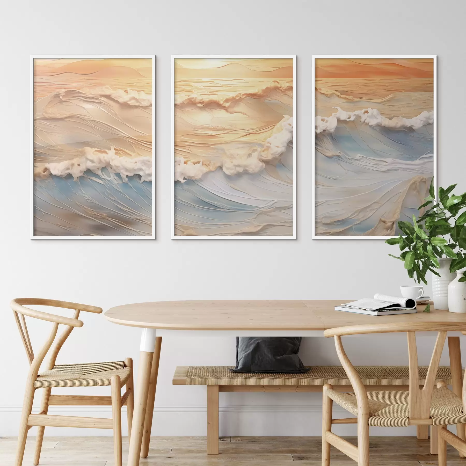 Fototapetai Spalvotos jūros bangos d00437