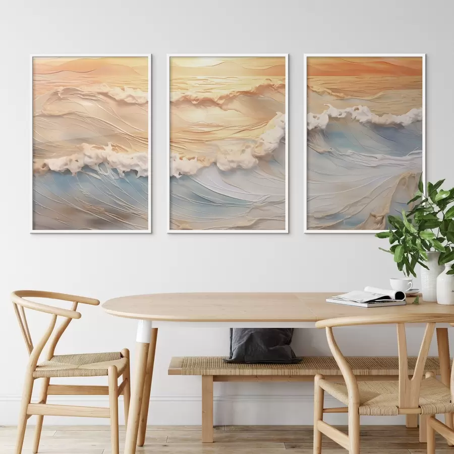 Fototapetai Spalvotos jūros bangos d00437