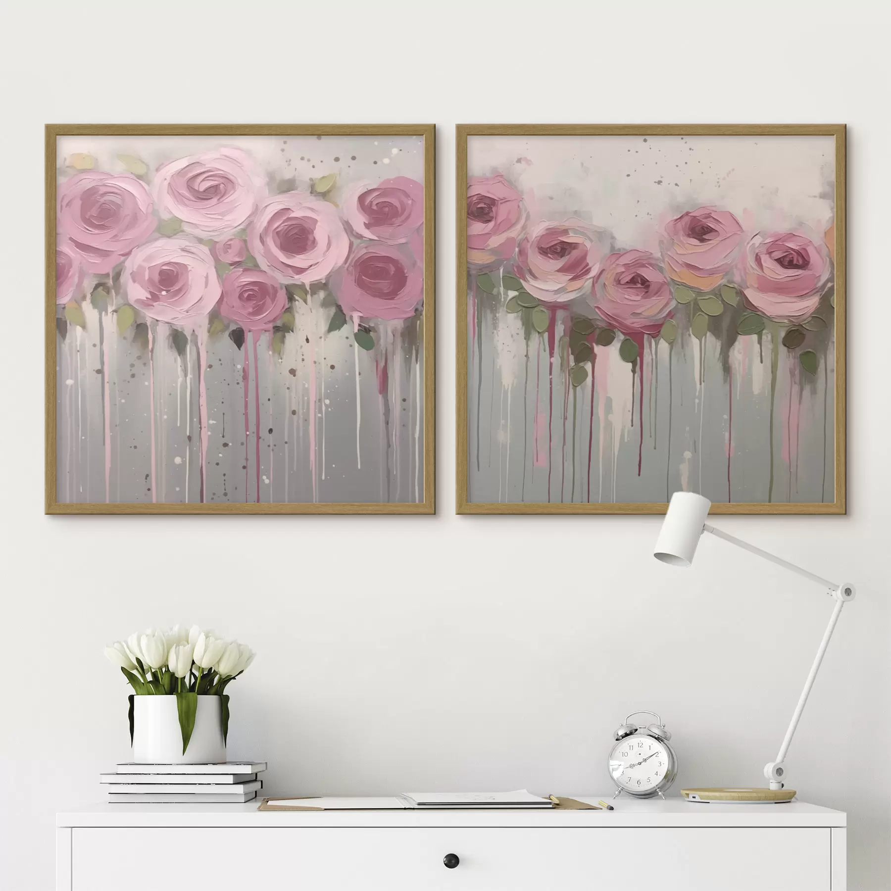 Fototapetai Rožinės stilingos gėlės d00442