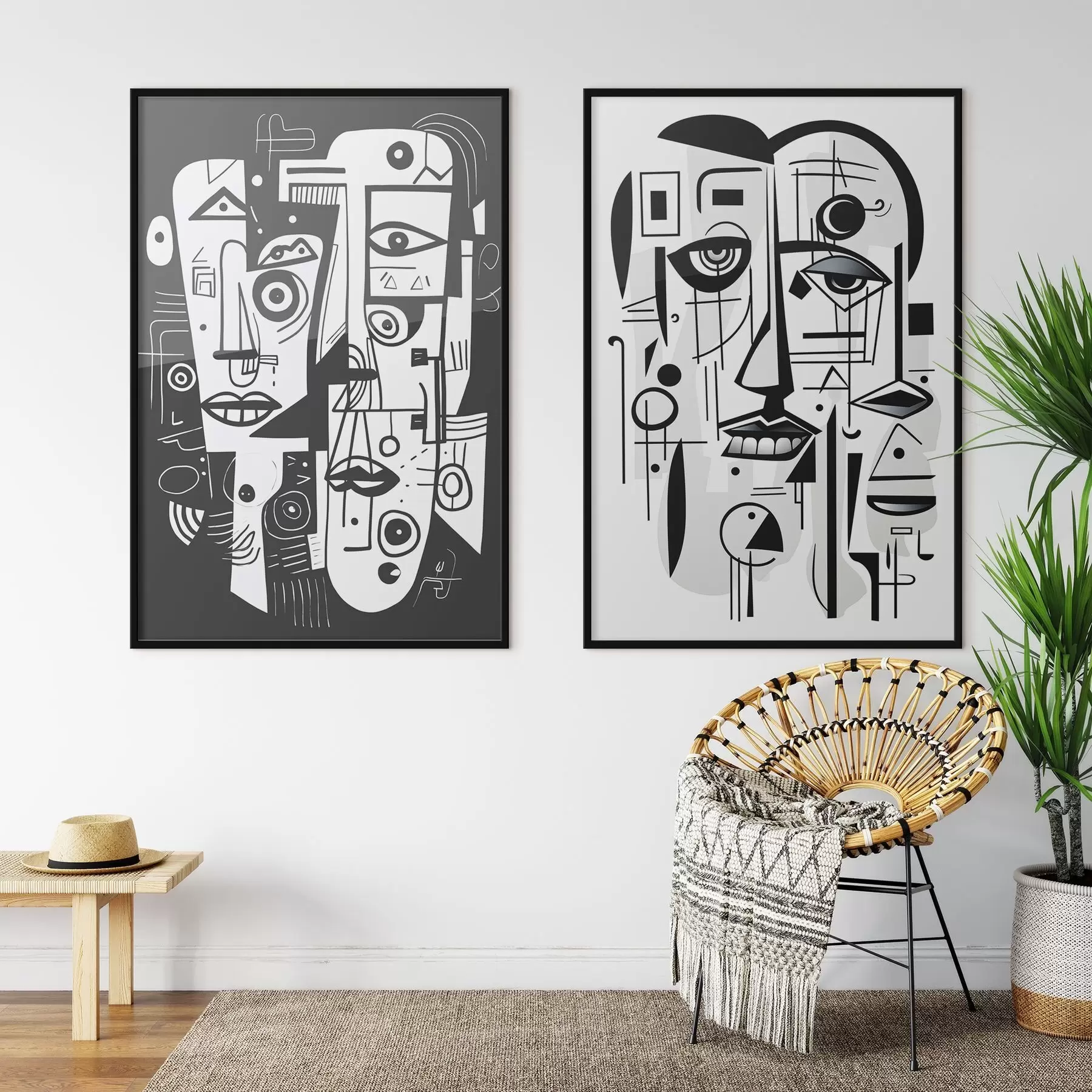 Fototapetai Abstraktūs veidai d00456