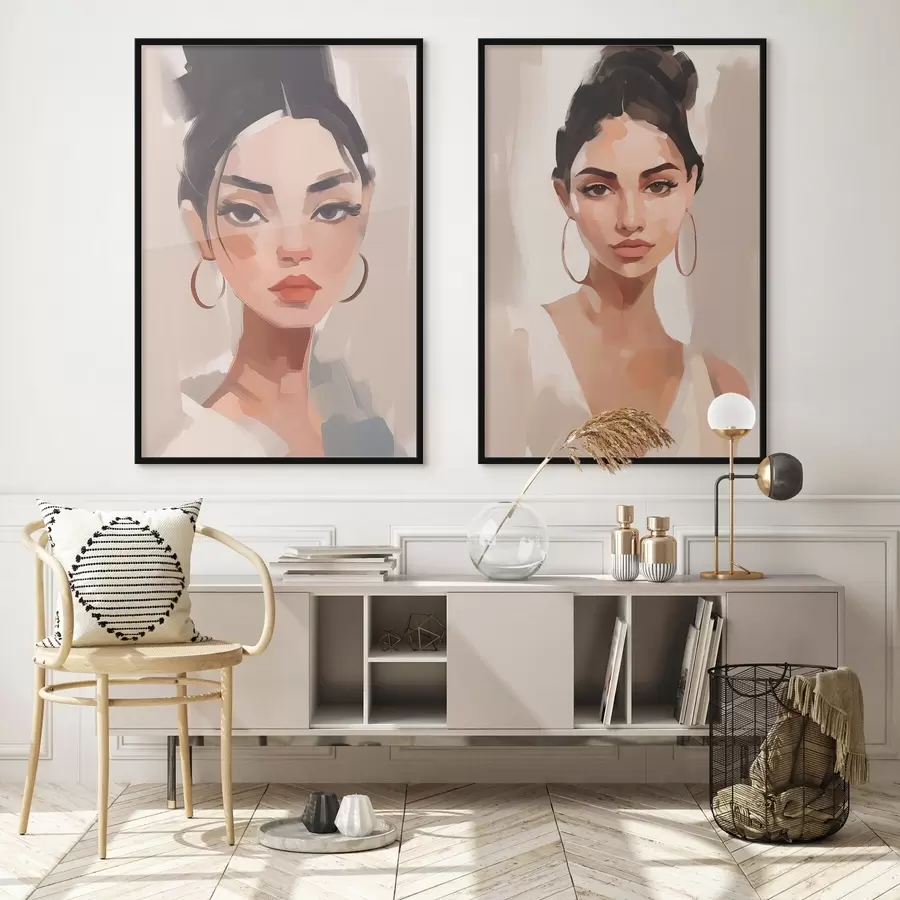 Fototapetai Mergaitės portretas, imituojantis tapybą d00484