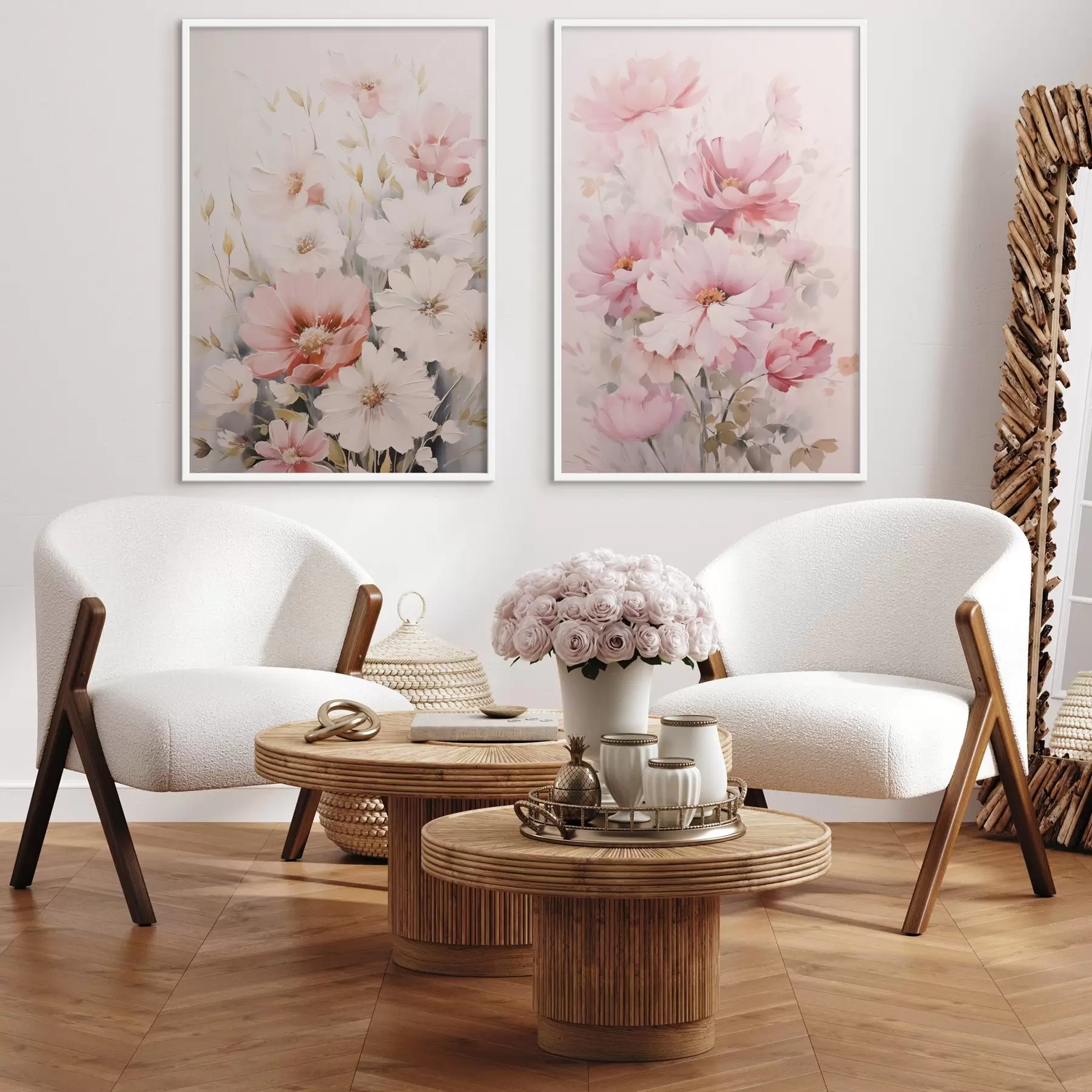 Fototapetai Subtilus gėlių imitacijos tapyba d00504