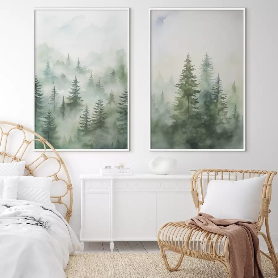 Fototapetai Miškas rūke d00534