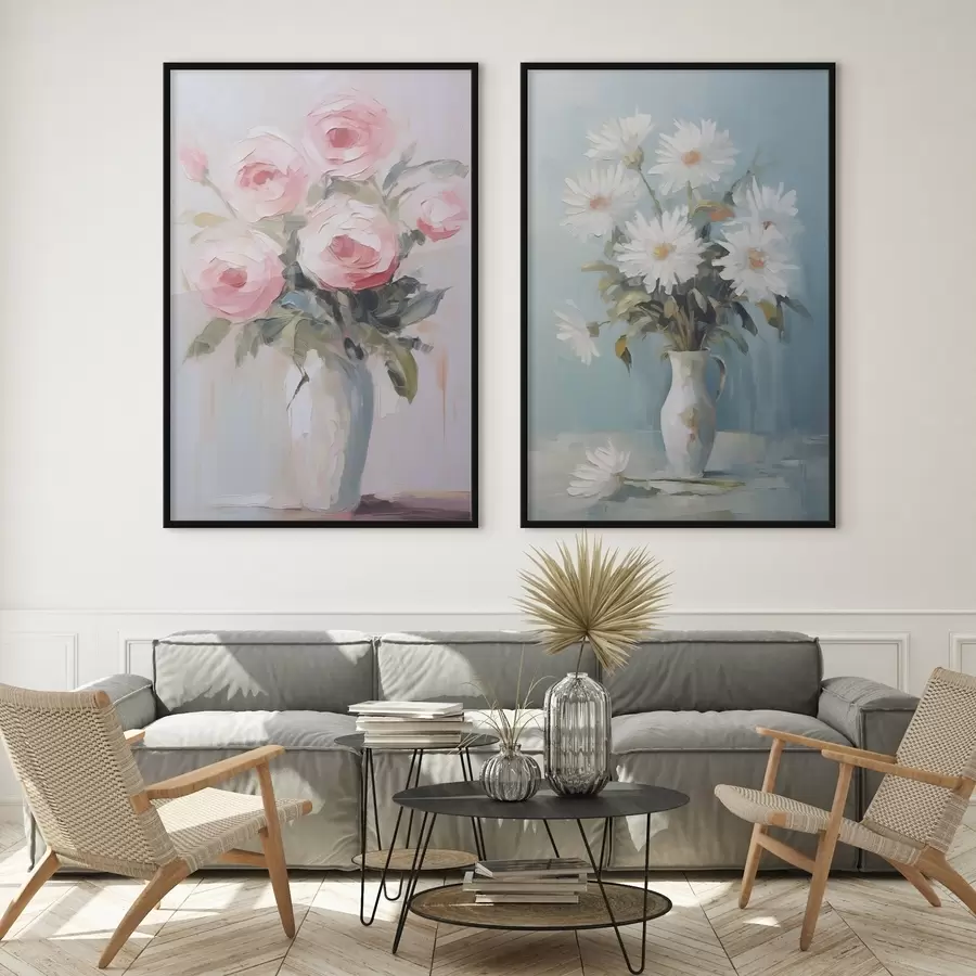 Fototapetai Gėlės vazėje imitacijos tapyba d01027