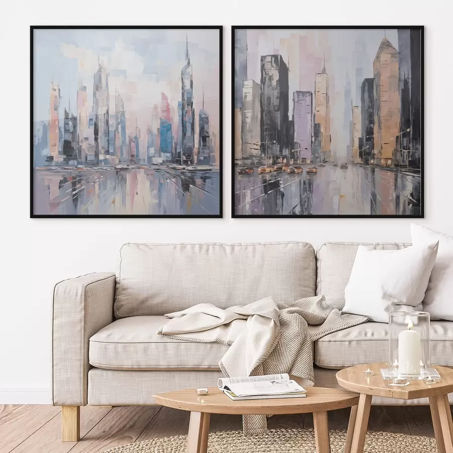 Fototapetai Abstraktus miesto tapybos imitavimas d01032