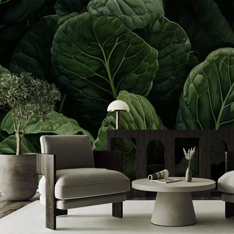 Fototapetai Žaismingi žali lapai w05043