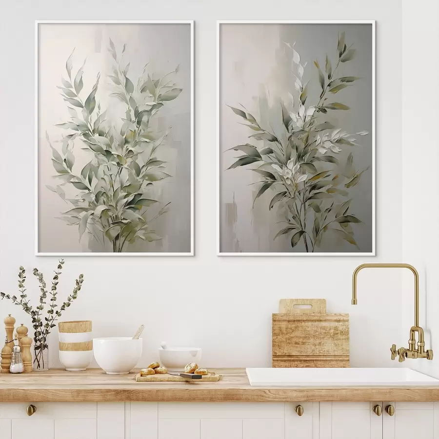 Fototapetai Abstrakčios šakos su lapais d00851