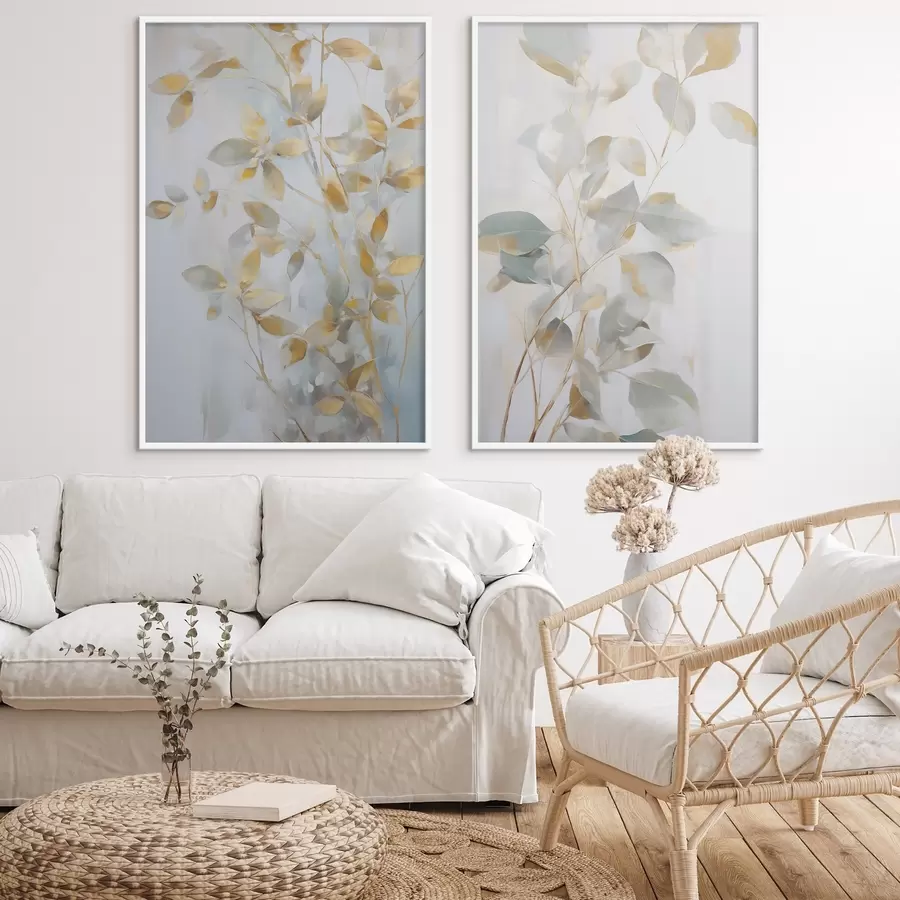 Fototapetai Abstraktūs lapai, imituojantys tapybą d00907