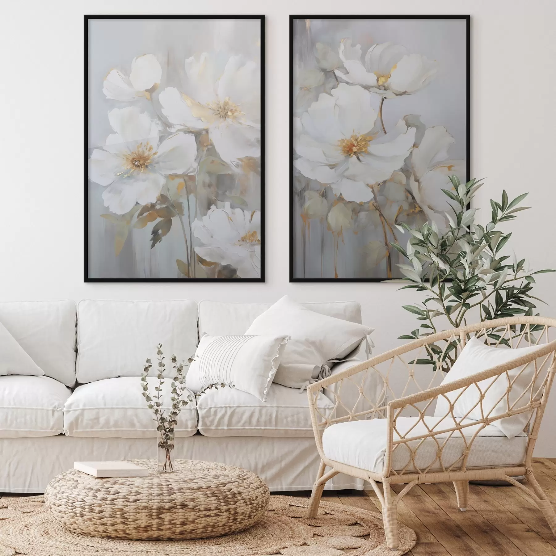 Fototapetai Abstrakčių gėlių imitacija tapyboje d00906