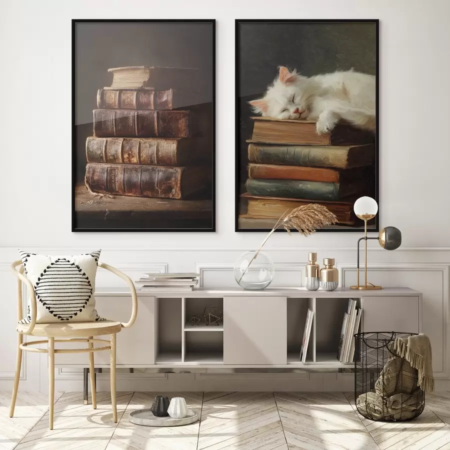 Fototapetai Katė ant knygų d00919