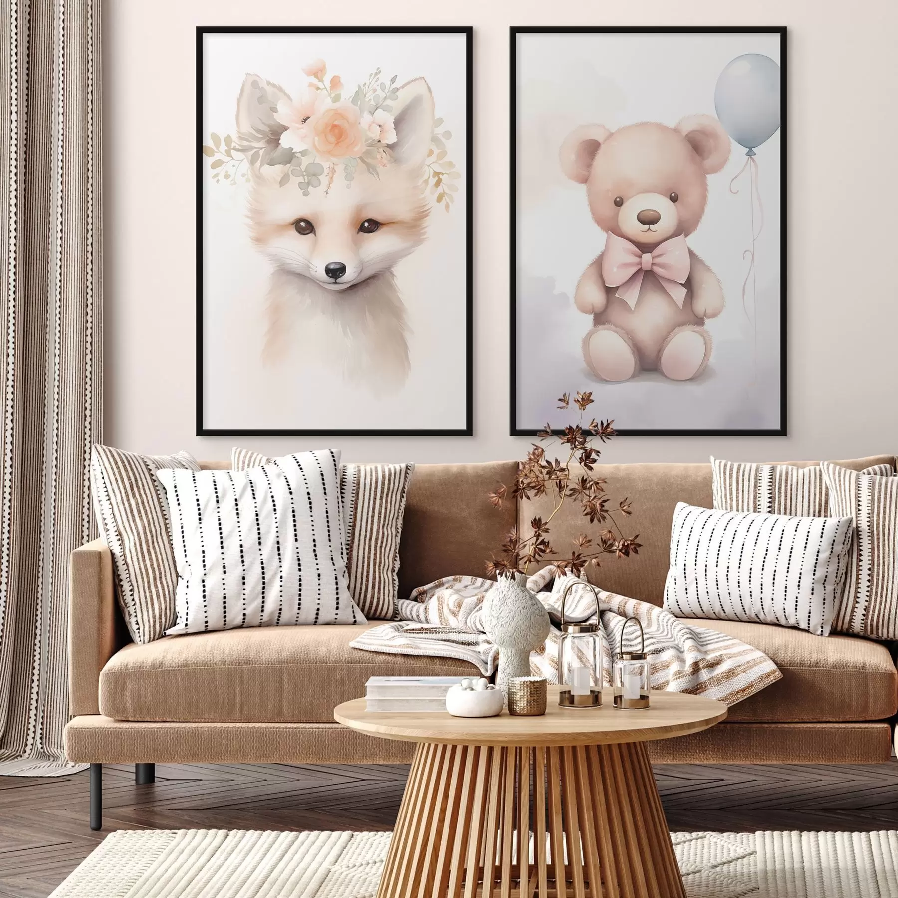 Fototapetai Lapė ir lokys d00921