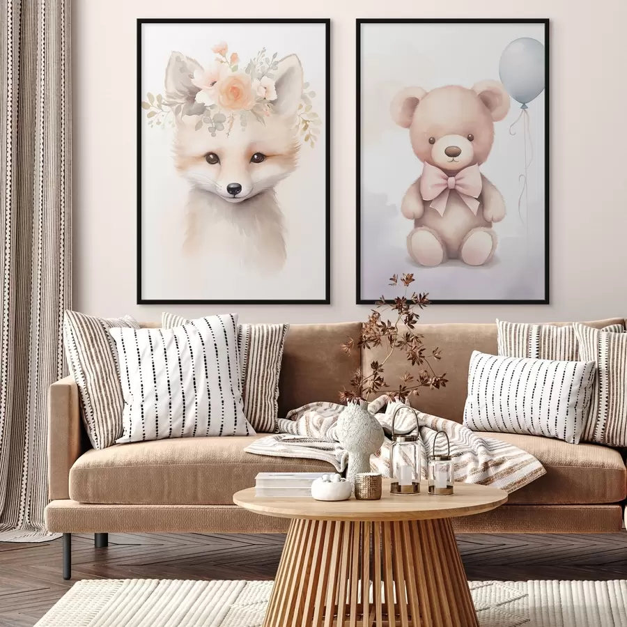 Fototapetai Lapė ir lokys d00921