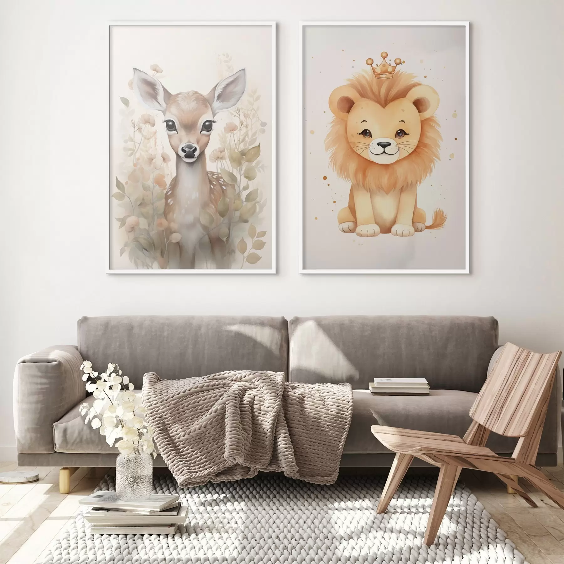 Fototapetai Elnias ir liūtas d00922