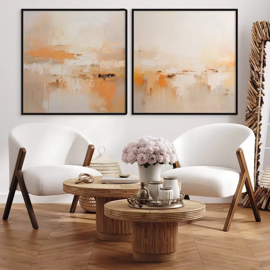 Fototapetai Šviesus abstraktus paveikslas rudens atspalviais d00895