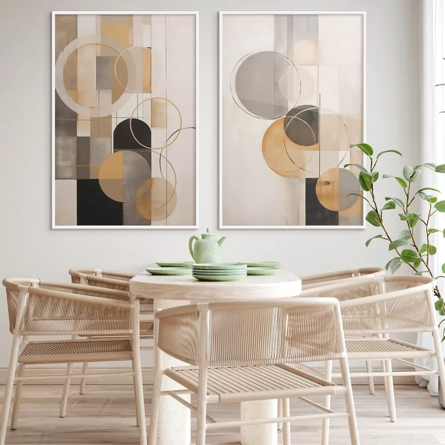 Fototapetai Geometrinė abstrakcija su apskritimais d00858