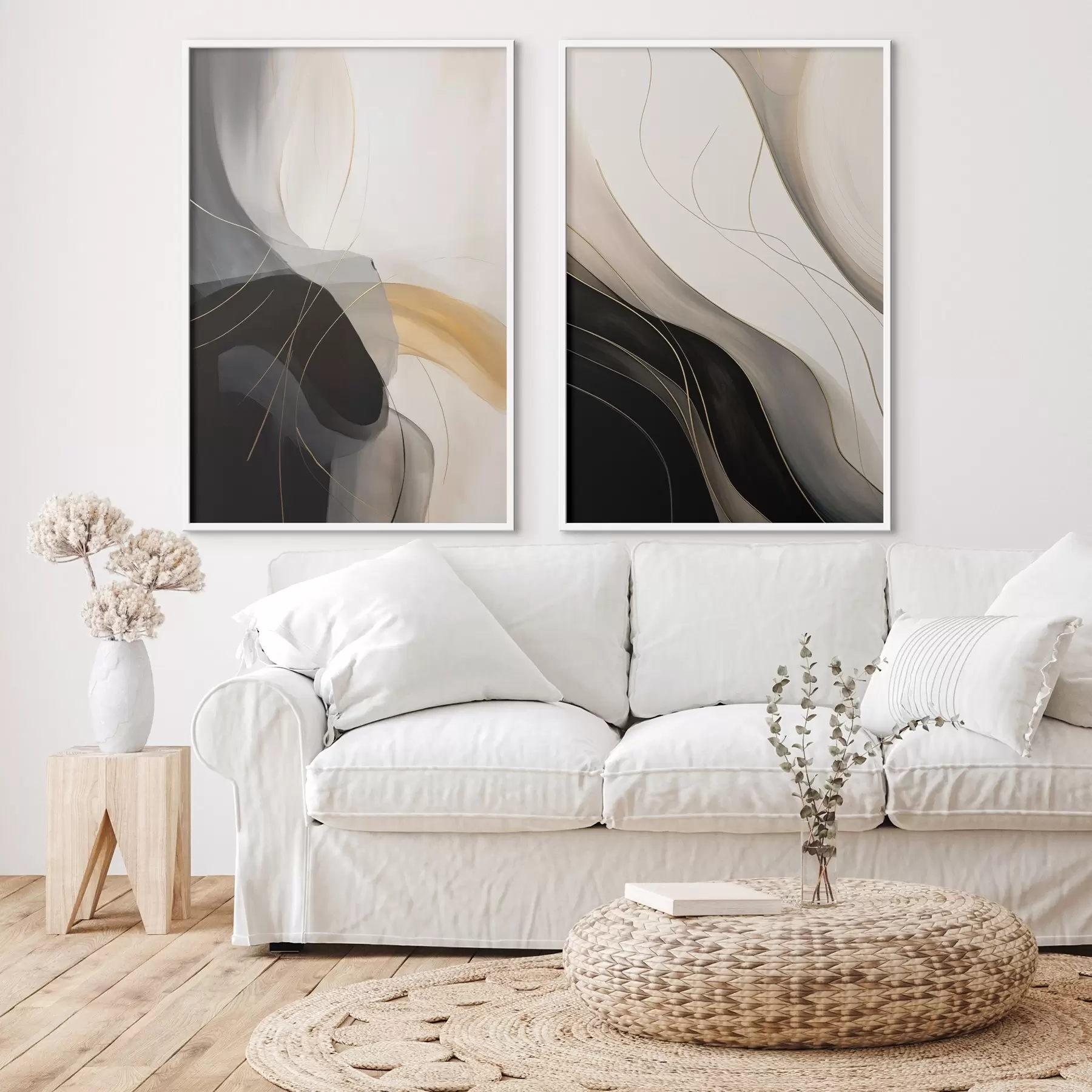 Fototapetai Monochrominės kreivės su plonais metaliniais gijais d00972