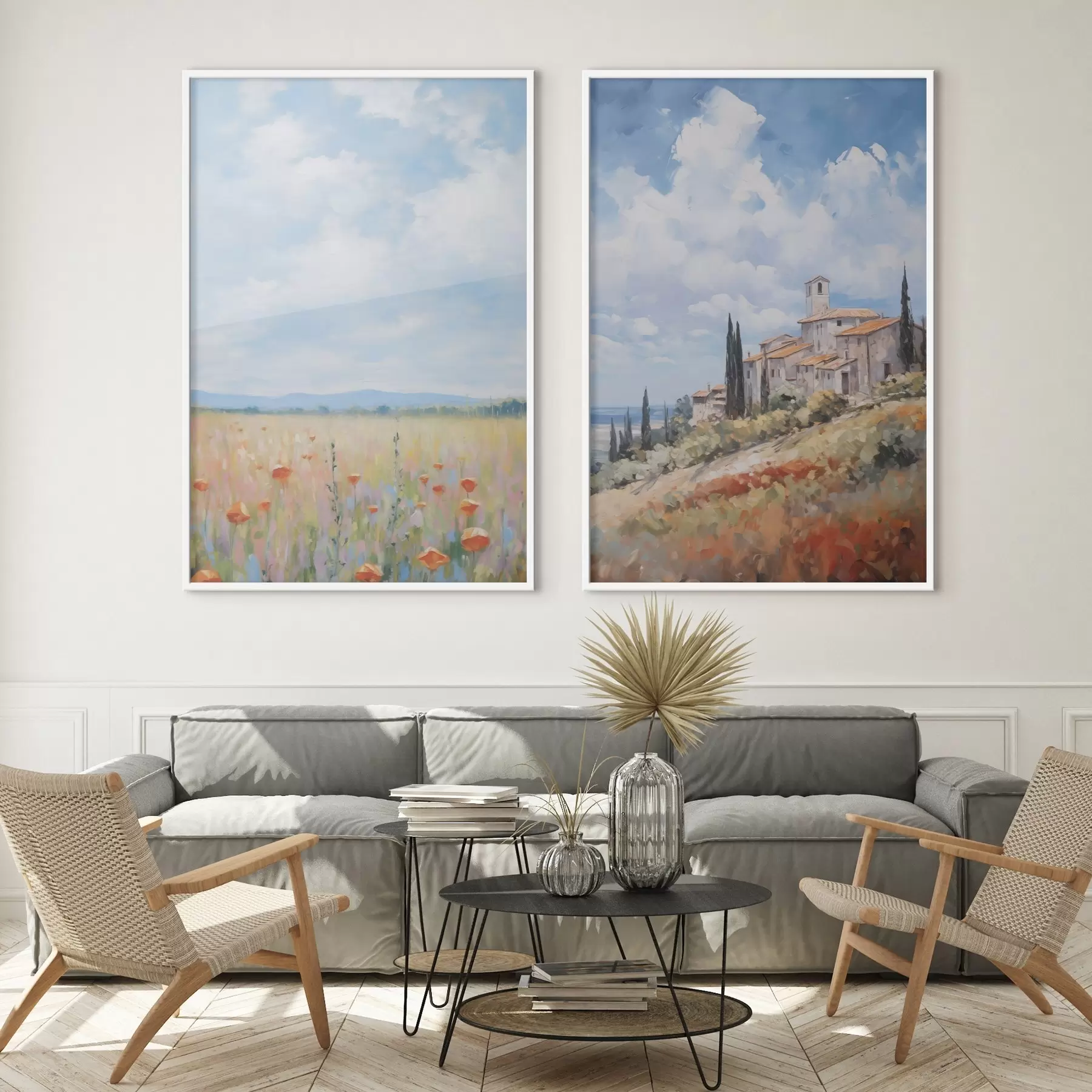 Fototapetai Kaimo peizažo imitacija tapyboje d01018