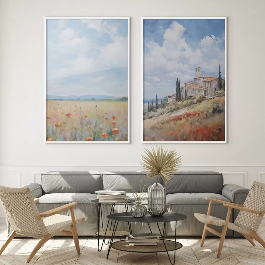 Fototapetai Kaimo peizažo imitacija tapyboje d01018