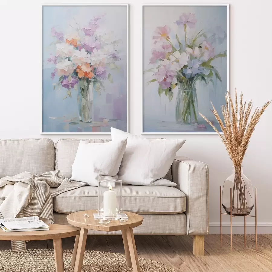 Fototapetai Gėlių puokštė vazėje, tapybos imitacija d01031