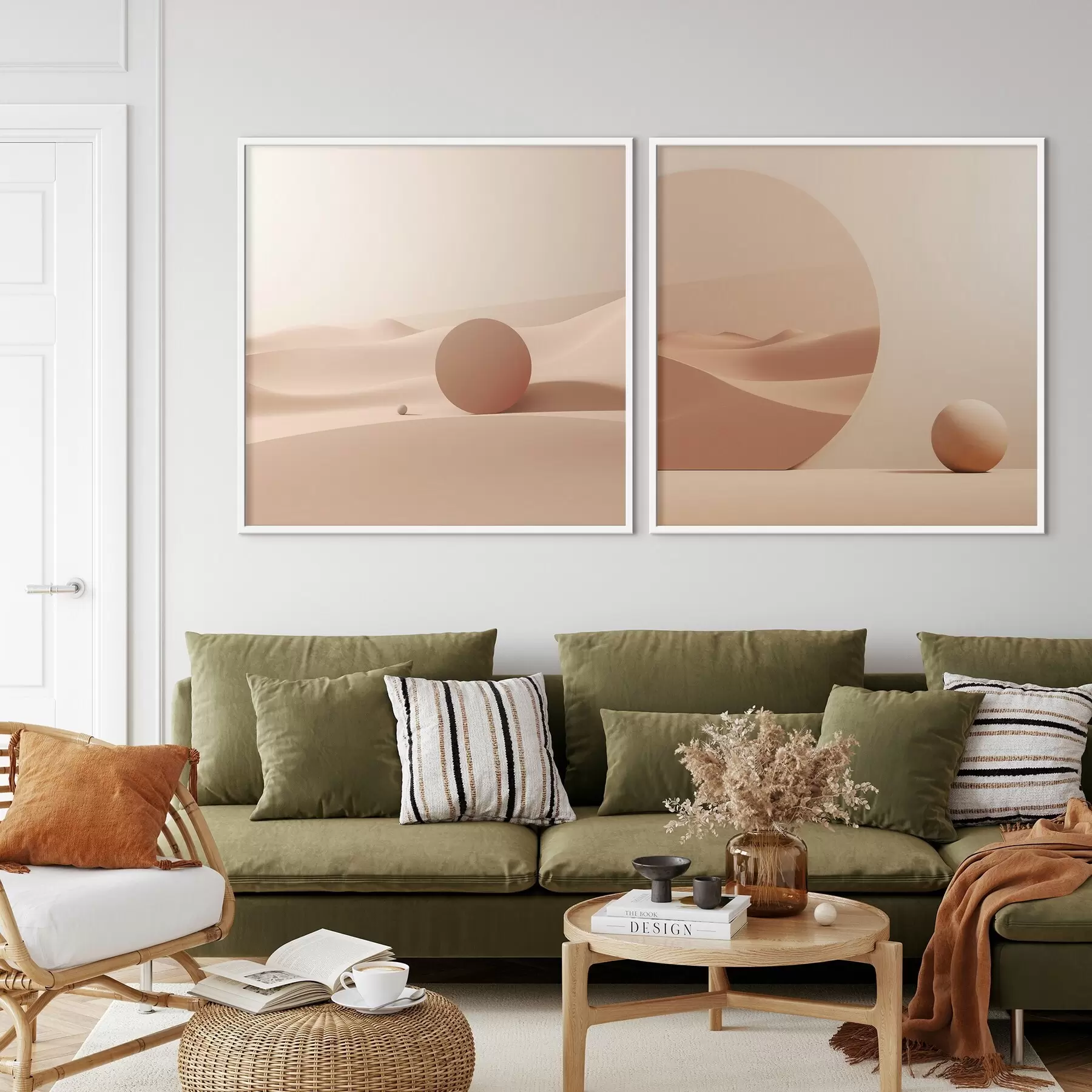 Fototapetai Kompozicija su ramiomis erdvėmis ir geometrine forma d00990