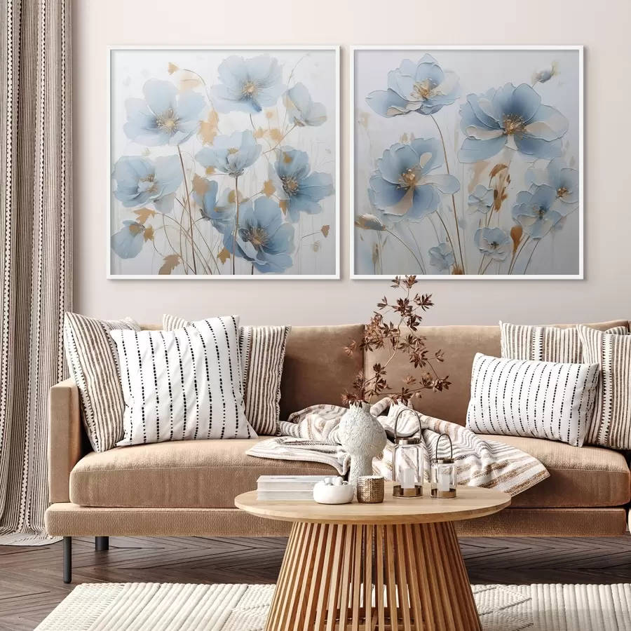 Fototapetai Subtilūs gėlių imitacijos paveikslai d01044