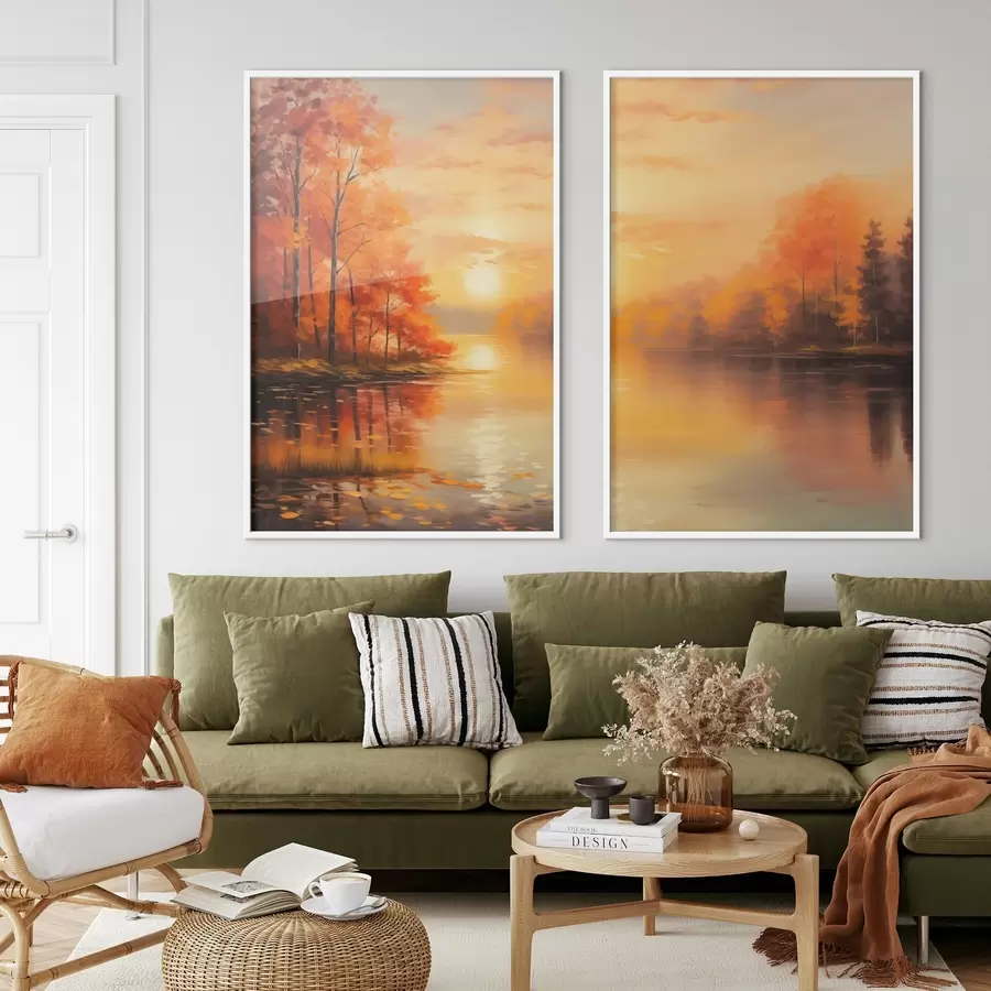 Fototapetai Rudens miškas prieš saulėlydį d01051