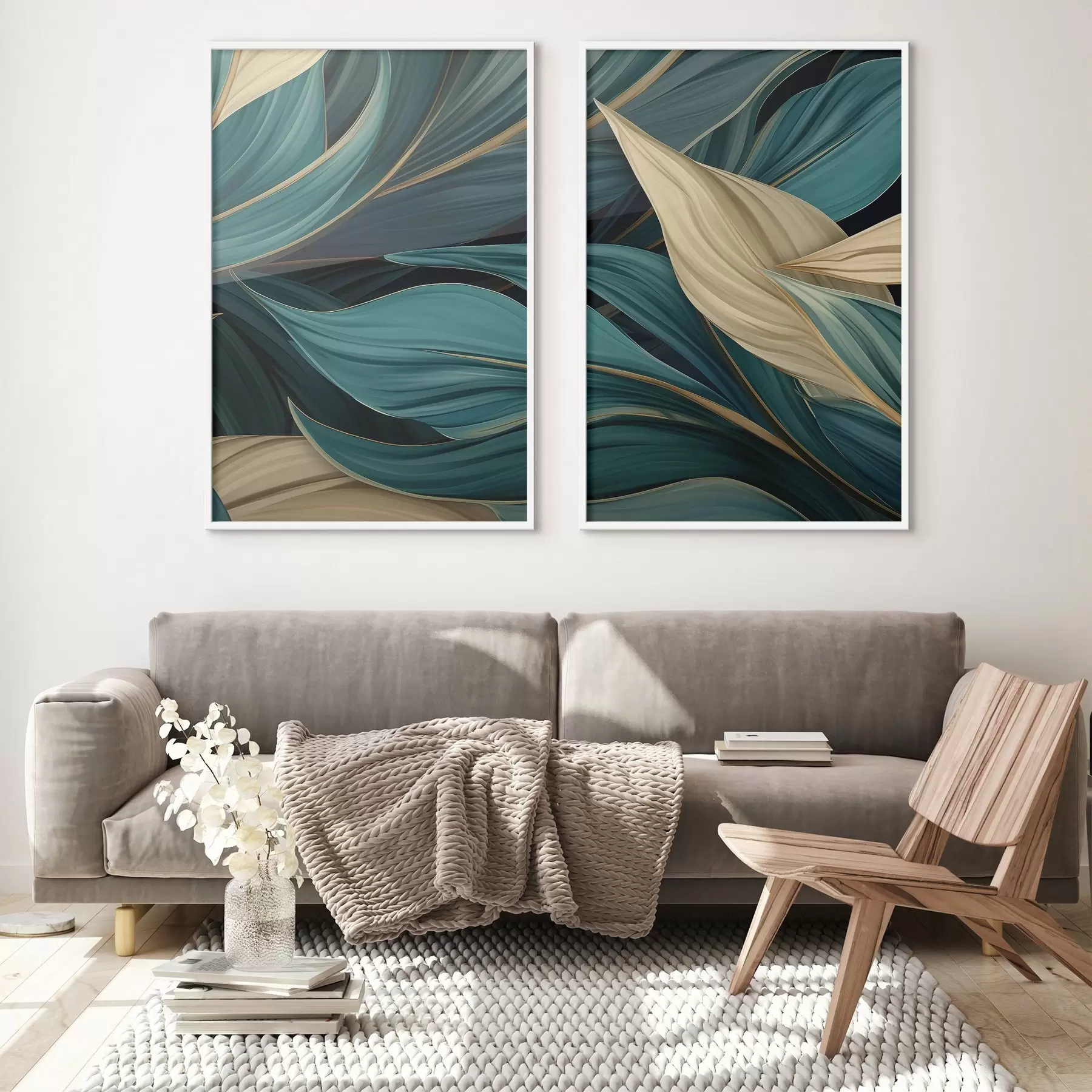 Fototapetai Žali abstraktūs lapai d01063