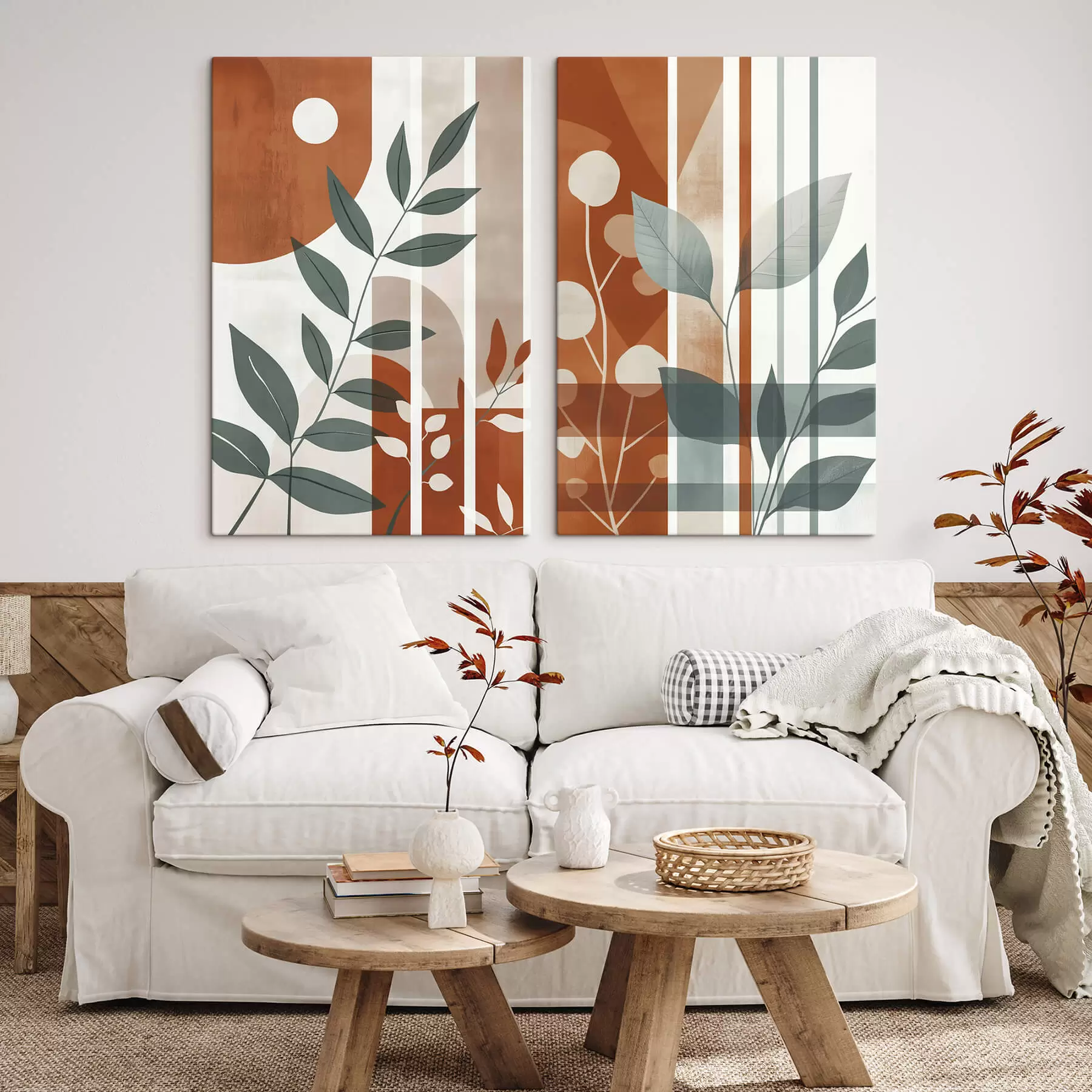 Paveikslėlis Abstrakcija su lapų šakomis m01074