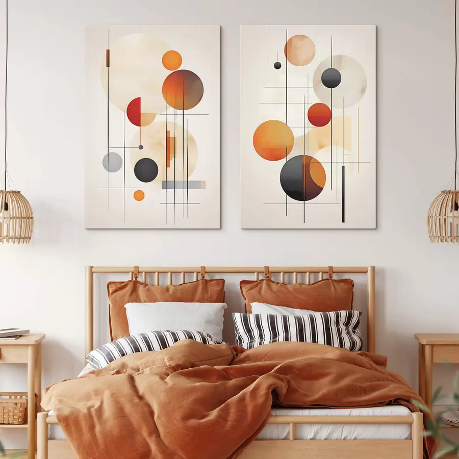 Paveikslėlis Geometrinė abstrakcija su sferomis m01103