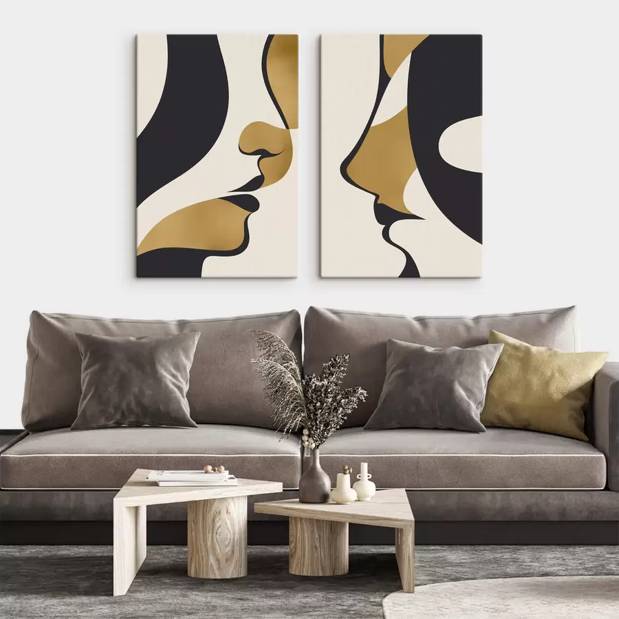 Paveikslėlis Abstrakčios veidų siluetai m01166