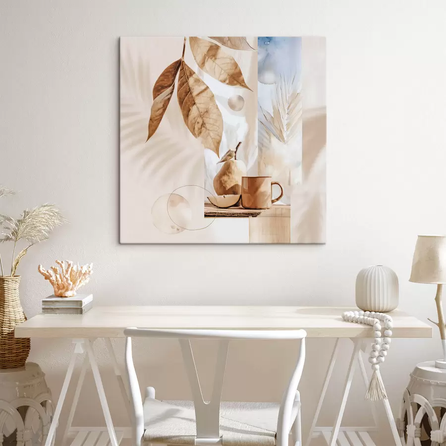 Paveikslėlis Abstraktus su lapais, kriauše ir puodeliu s47047