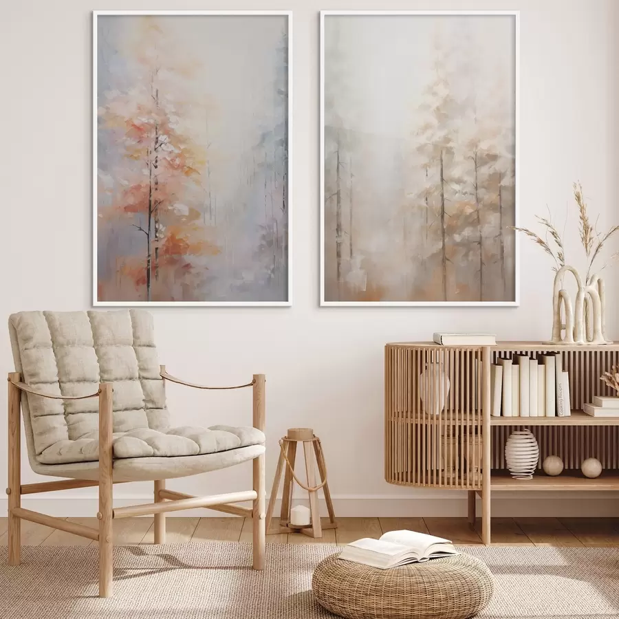 Fototapetai Rudens miško imitacijos tapyba d00833