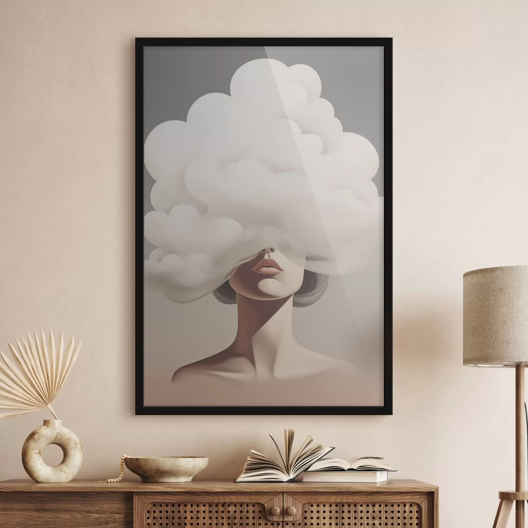 Fototapetai Mergaitės veidą dengia debesis f47337