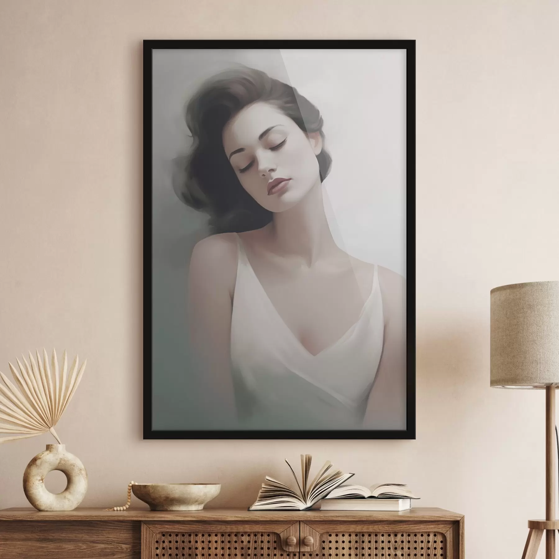 Fototapetai Merginos su užmerktomis akimis portretas f47342