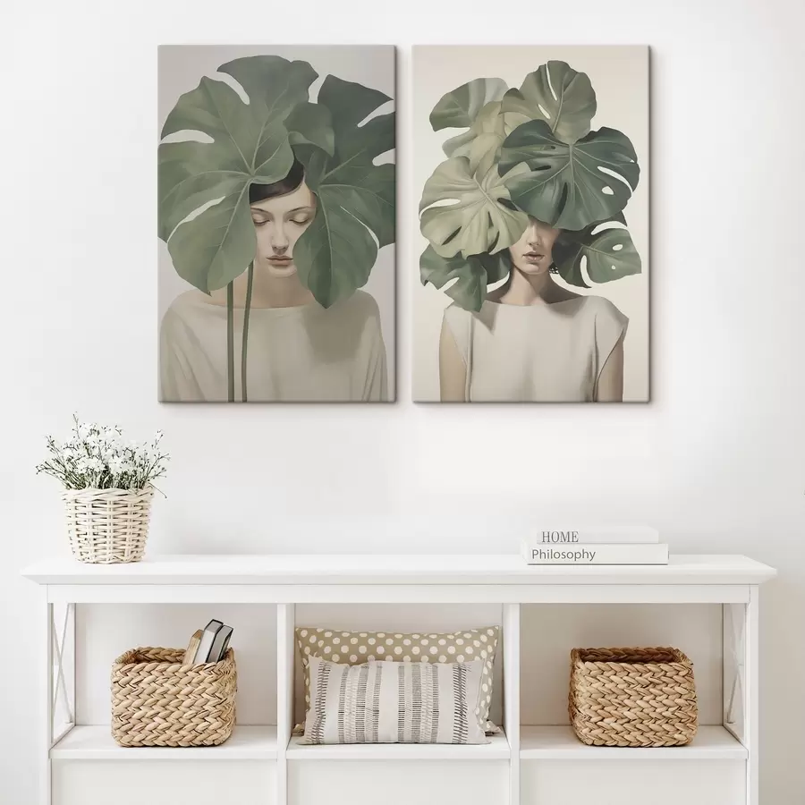 Paveikslėlis Mergina su lapais m01185