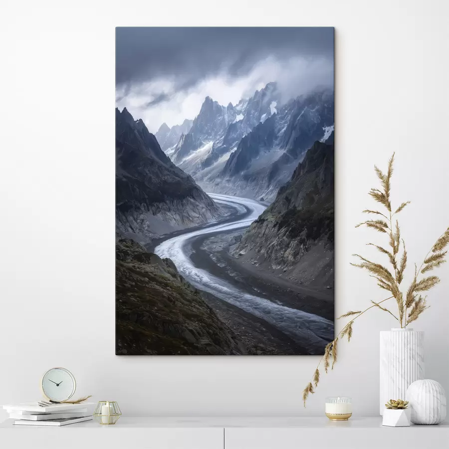 Paveikslėlis kalnų peizažas su debesimis s47142