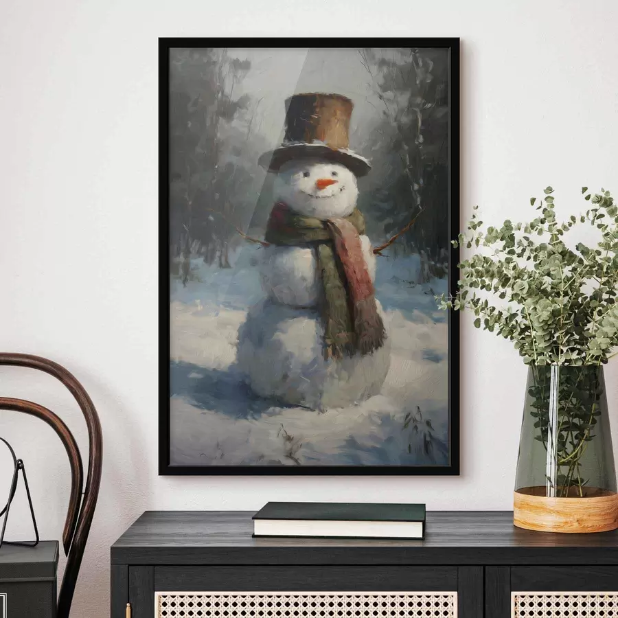 Fototapetai sniego senis aliejaus tapybos stiliumi f47116