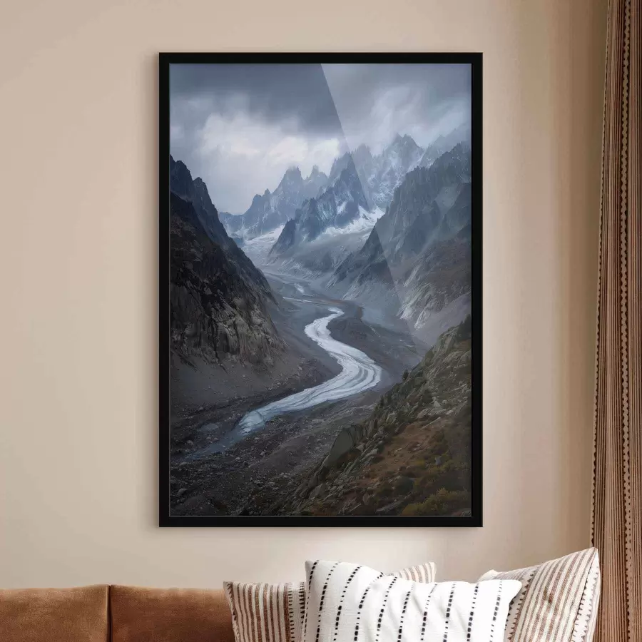 Fototapetai kalnų peizažas su debesimis f47143