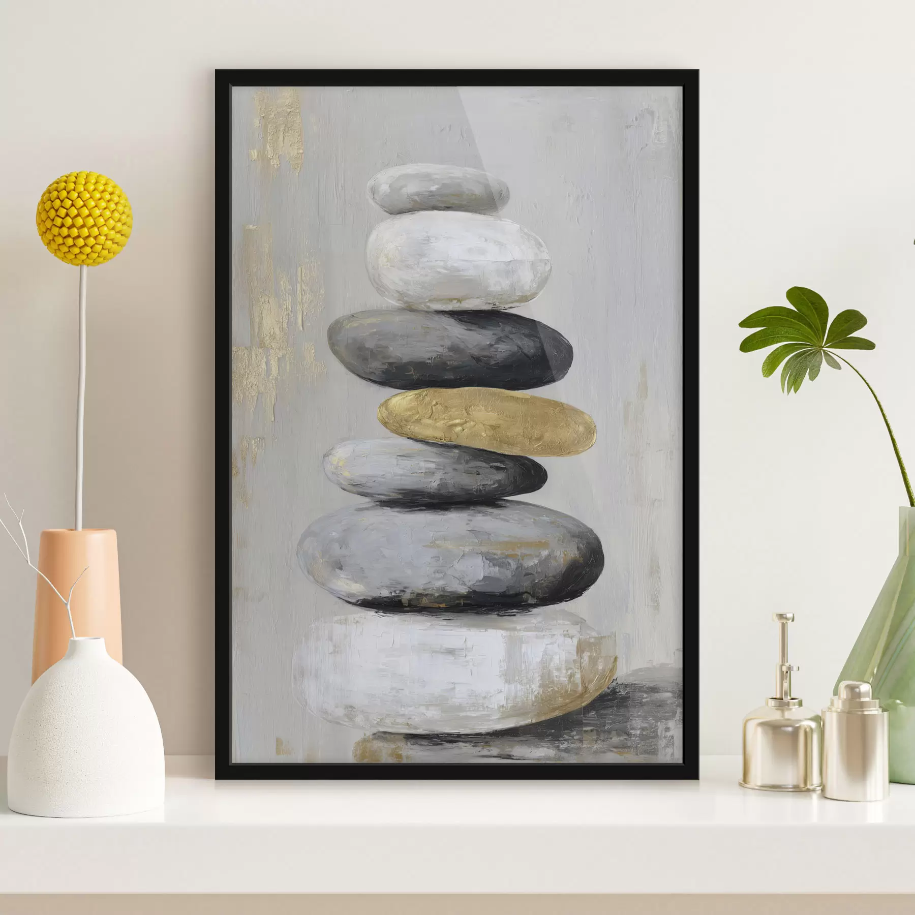 Fototapetai dideli akmenys tapybos stiliumi f47236