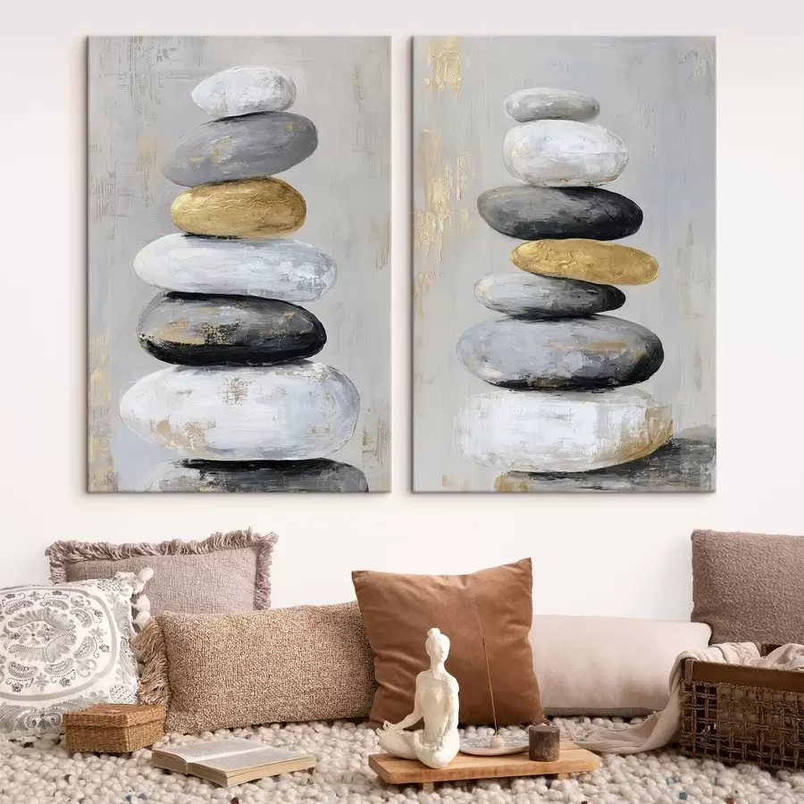 Fototapetai dideli akmenys tapybos stiliumi m01181