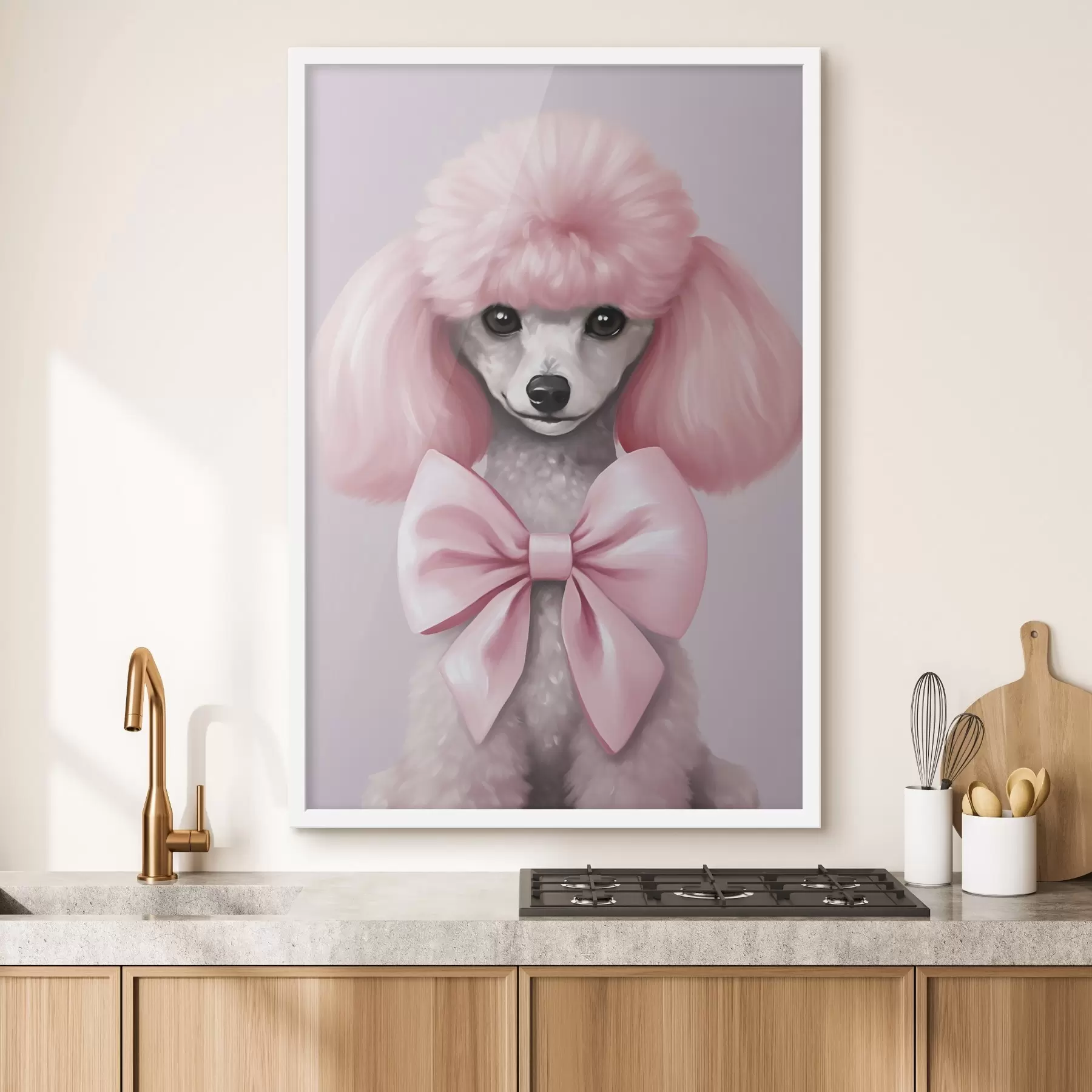 Fototapetai Pudelis su kaspinu f47412